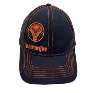 Jagermeister Trucker Snapback Embroidered Logo Hat in Orange/Gray One Size